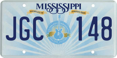 MS license plate JGC148