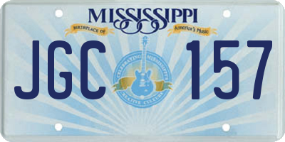 MS license plate JGC157