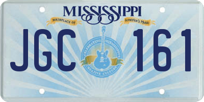 MS license plate JGC161