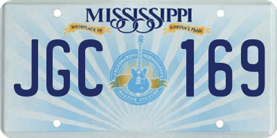 MS license plate JGC169