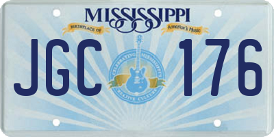 MS license plate JGC176