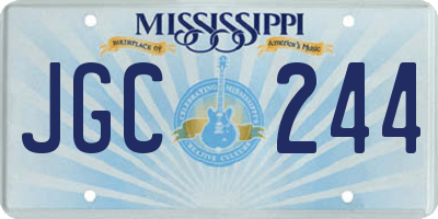 MS license plate JGC244