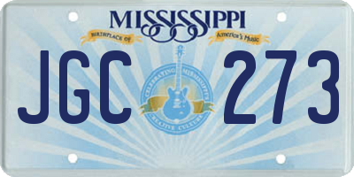 MS license plate JGC273