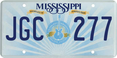 MS license plate JGC277