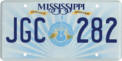 MS license plate JGC282