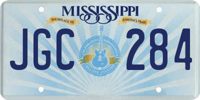 MS license plate JGC284