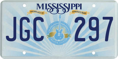 MS license plate JGC297