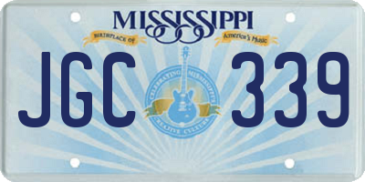 MS license plate JGC339