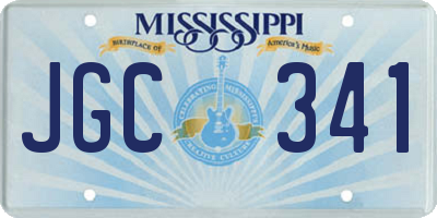 MS license plate JGC341