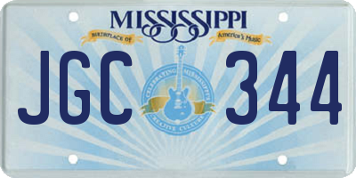 MS license plate JGC344