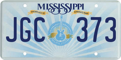 MS license plate JGC373