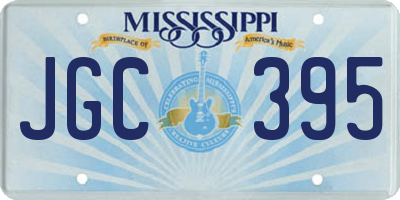 MS license plate JGC395