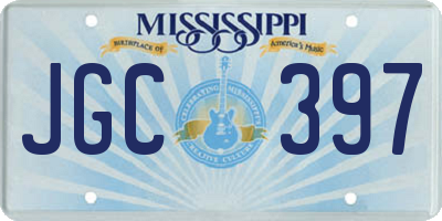 MS license plate JGC397