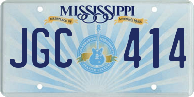 MS license plate JGC414