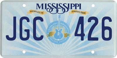 MS license plate JGC426