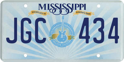 MS license plate JGC434
