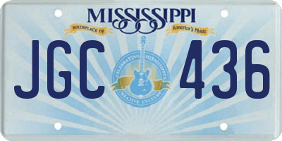 MS license plate JGC436