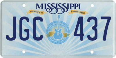 MS license plate JGC437