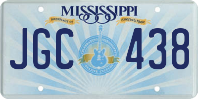 MS license plate JGC438