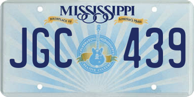 MS license plate JGC439