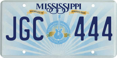 MS license plate JGC444