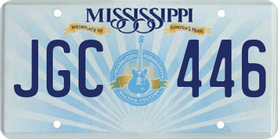 MS license plate JGC446