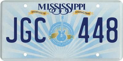 MS license plate JGC448