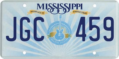 MS license plate JGC459