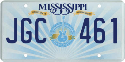 MS license plate JGC461