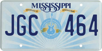 MS license plate JGC464