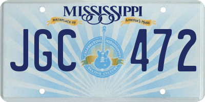 MS license plate JGC472