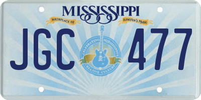 MS license plate JGC477