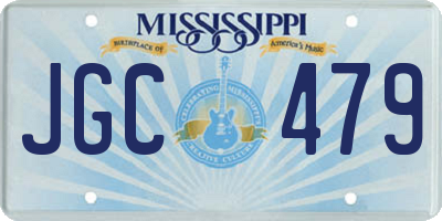 MS license plate JGC479