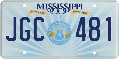 MS license plate JGC481