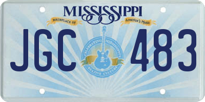 MS license plate JGC483