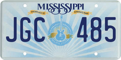 MS license plate JGC485