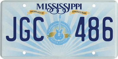 MS license plate JGC486