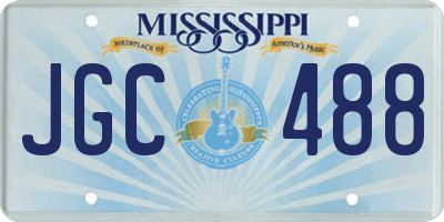 MS license plate JGC488