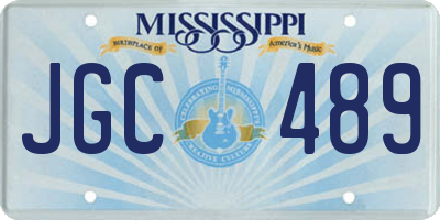 MS license plate JGC489