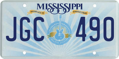 MS license plate JGC490