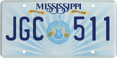 MS license plate JGC511
