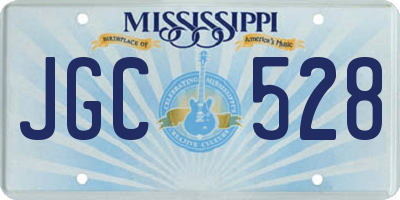 MS license plate JGC528