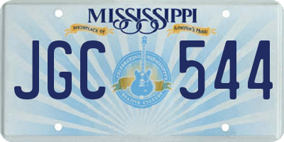MS license plate JGC544
