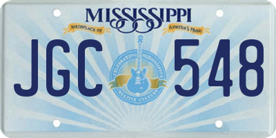 MS license plate JGC548