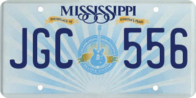 MS license plate JGC556