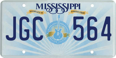 MS license plate JGC564