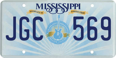 MS license plate JGC569