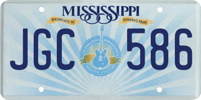MS license plate JGC586
