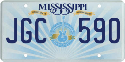 MS license plate JGC590