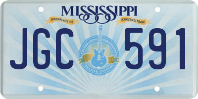 MS license plate JGC591